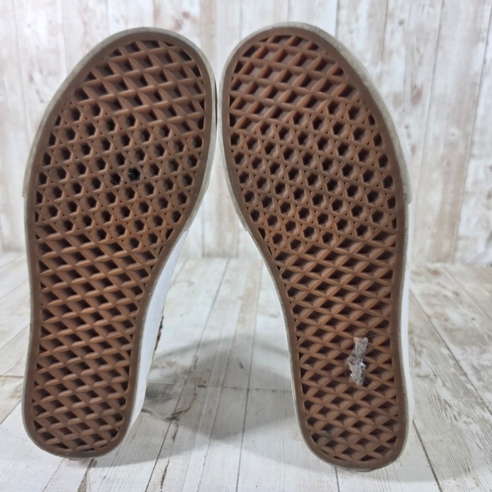Vans Old Skool Mustard Yellow Suede Floral Bee Checkered Sneakers Womens 8 - Picture 6 of 8